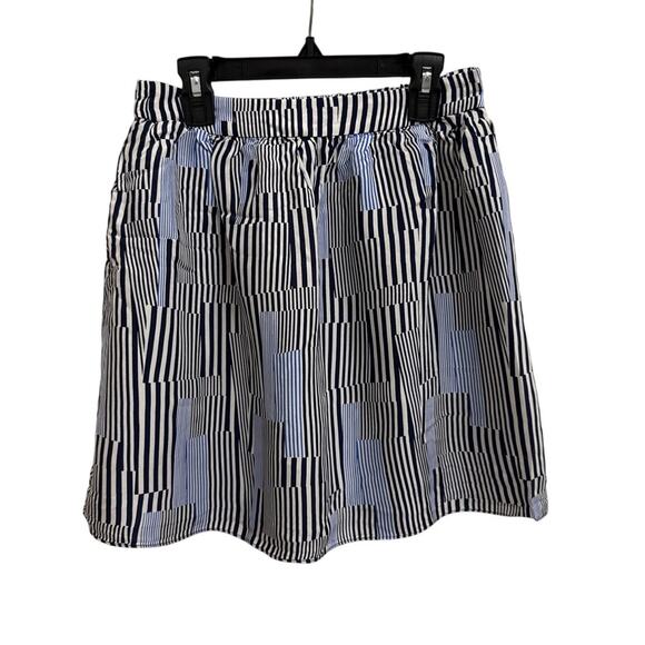 Armani Exchange Blue & White Nautical Striped Mini Skirt - Size Women's 2 - Picture 1 of 4